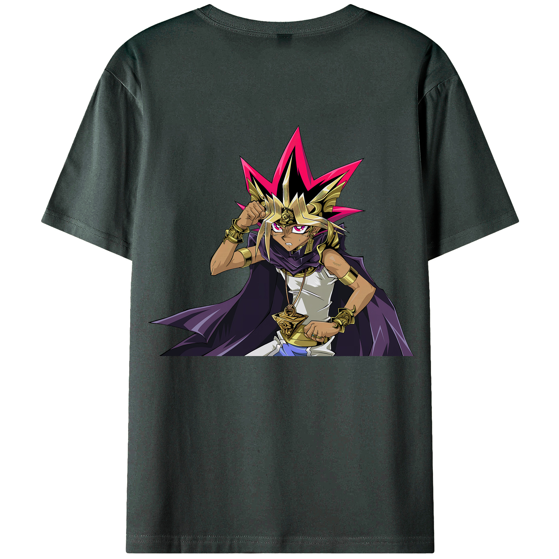 （画像用） 遊☆戯☆王 Yu-Gi-Oh! 綿100％ メンズ半袖Tシャツ（バックプリント） 通気性